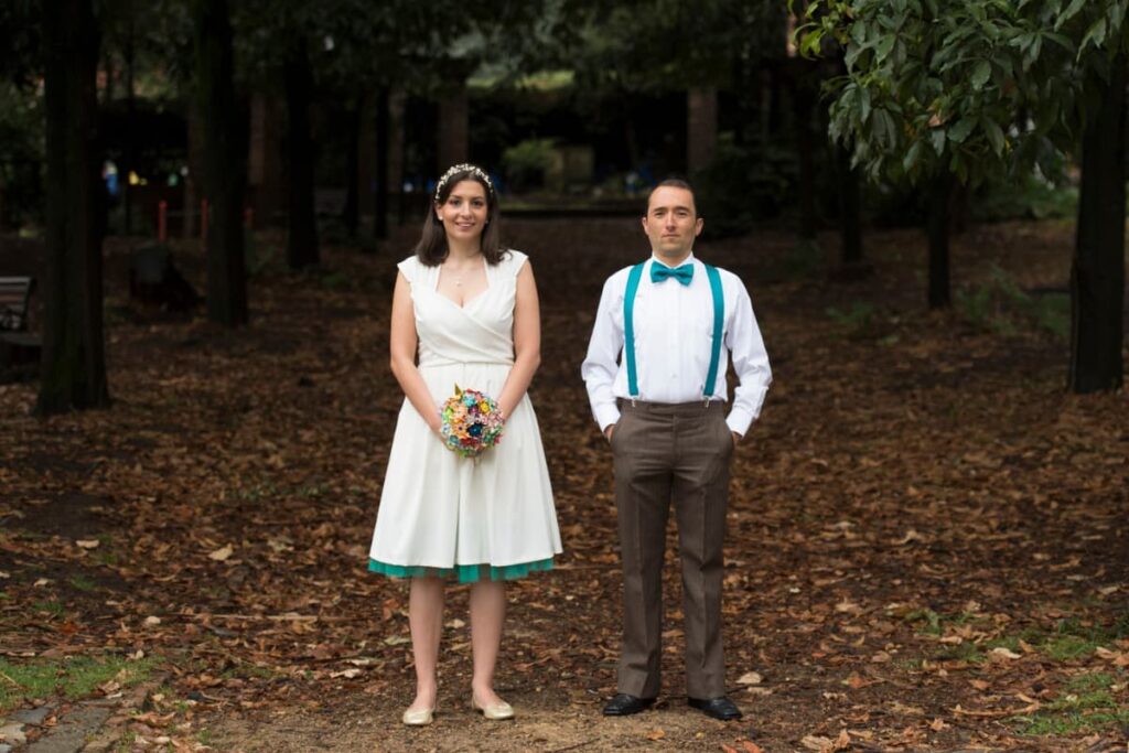 pareja colombiana el día de su matrimonio